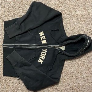 Zip front “New York” hooded sweatshirt